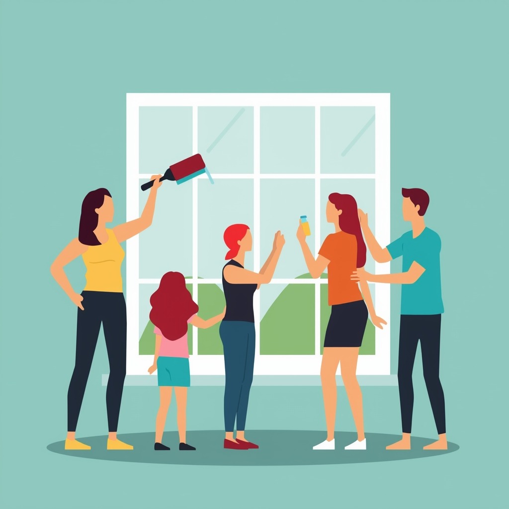 lucid-origin_create_4_people_cleaning_window_home_restaurant_gym_hotel_with_brush_soap_water_-0 (1)